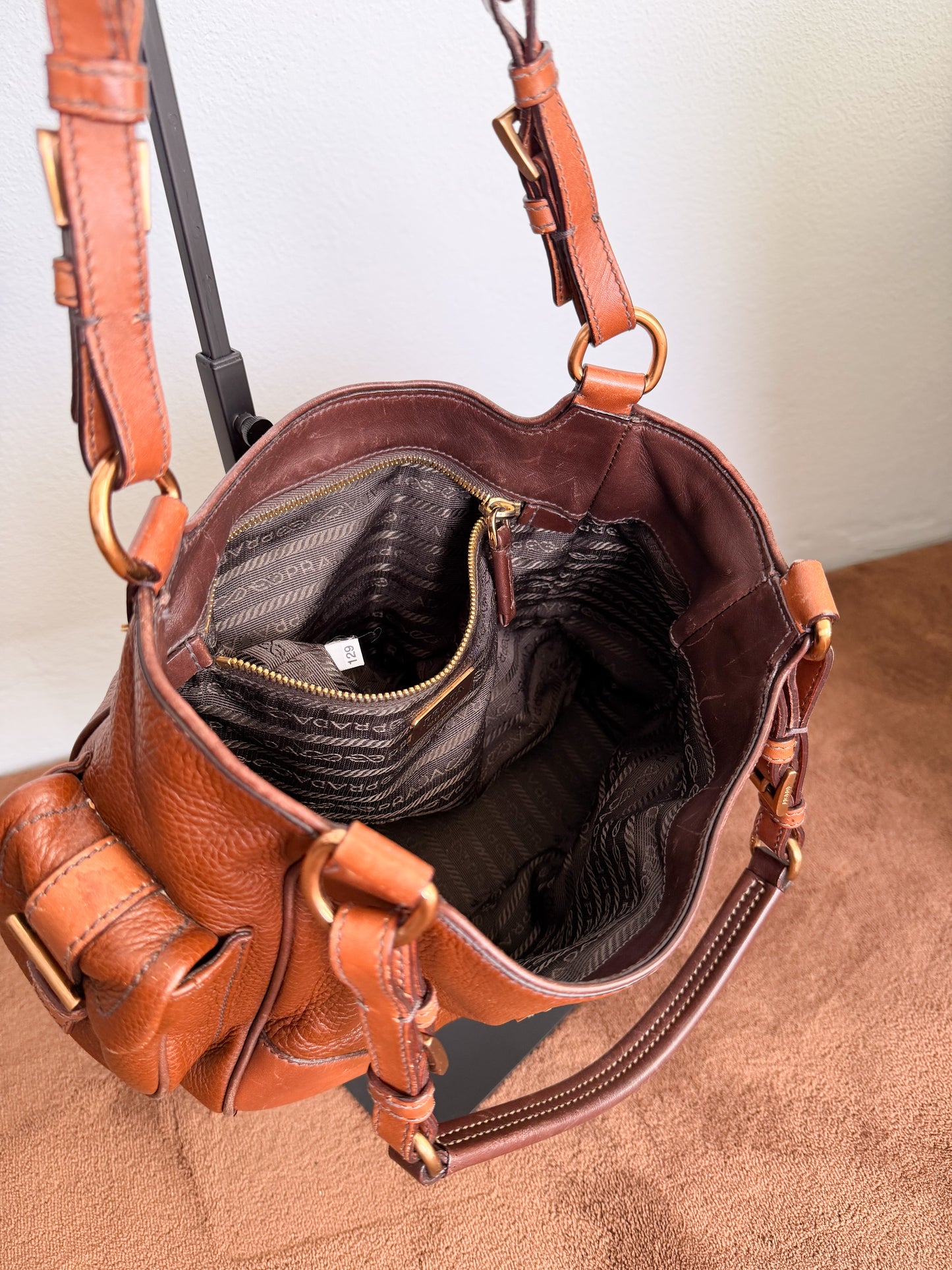 Borsa Prada anni 2000 in Daino