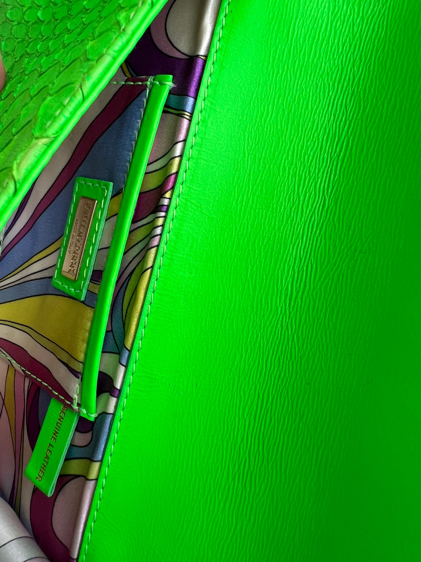 Borsa Pucci anni 2000 pochette pelle pitone