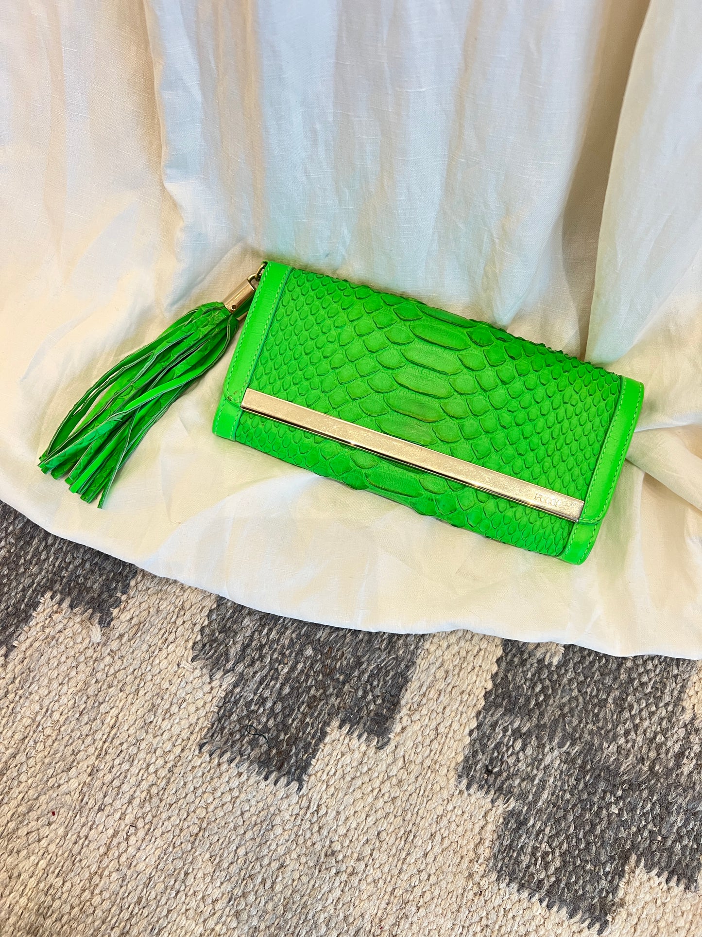 Borsa Pucci anni 2000 pochette pelle pitone