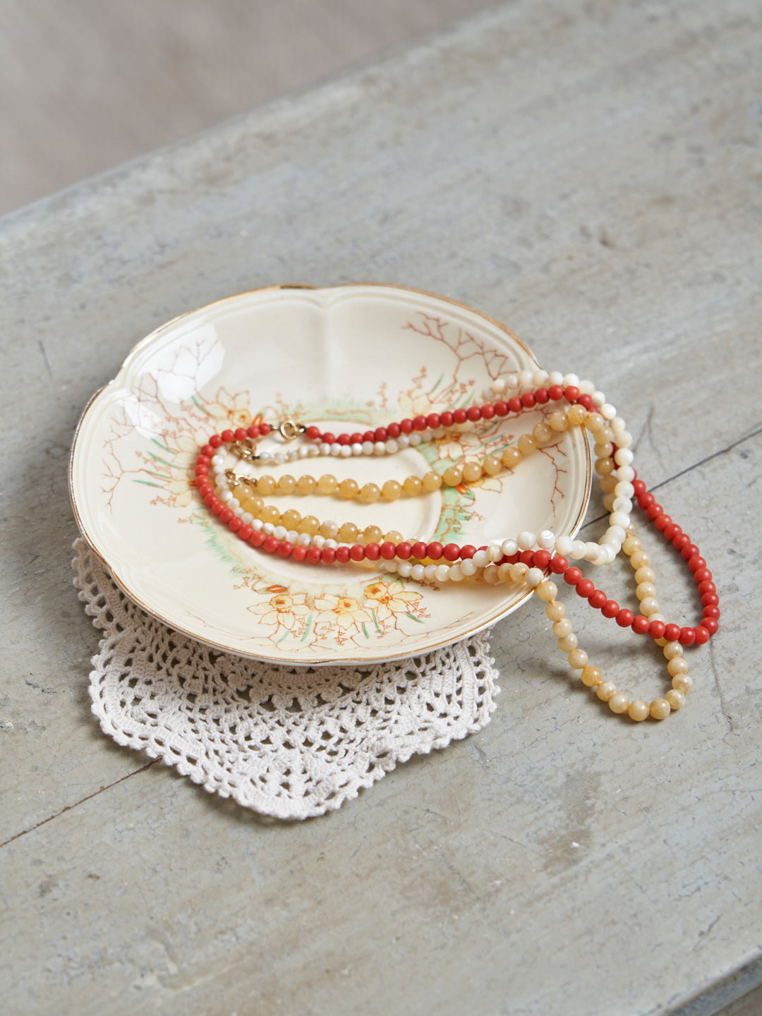 Collana girocollo in vera madreperla vintage