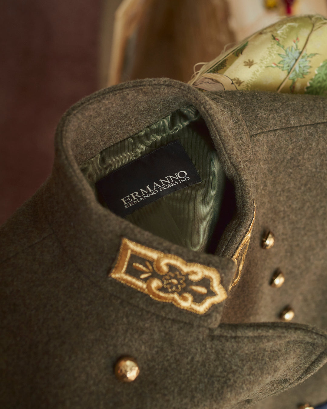 Giacca Napoleon In lana e pelliccia ecologica Ermanno Scervino