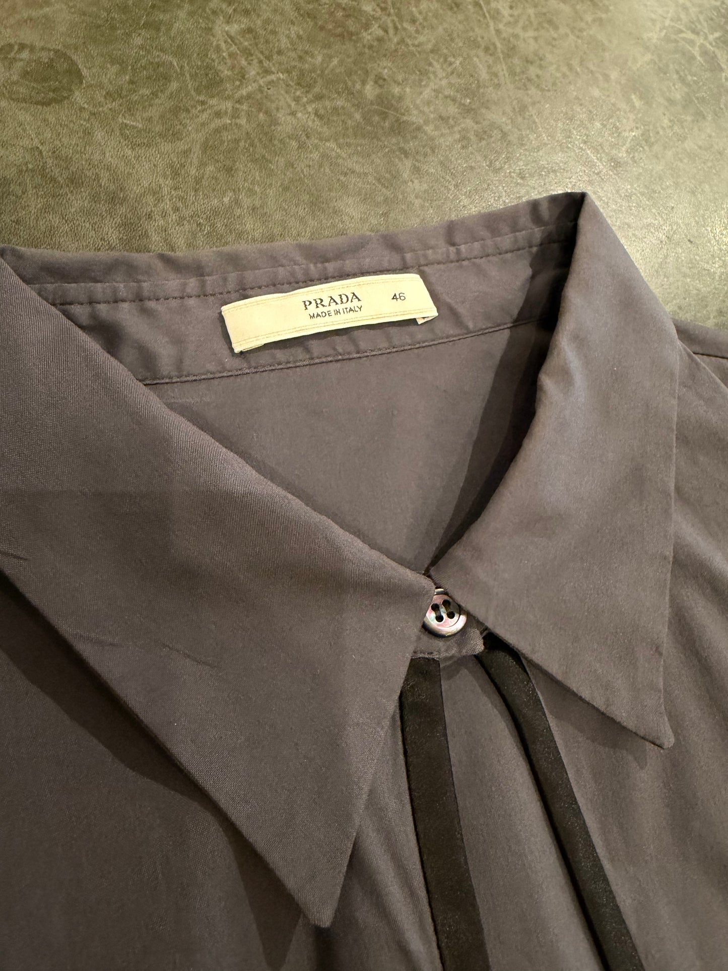 Camicia Prada grigia popeline elasticizzato