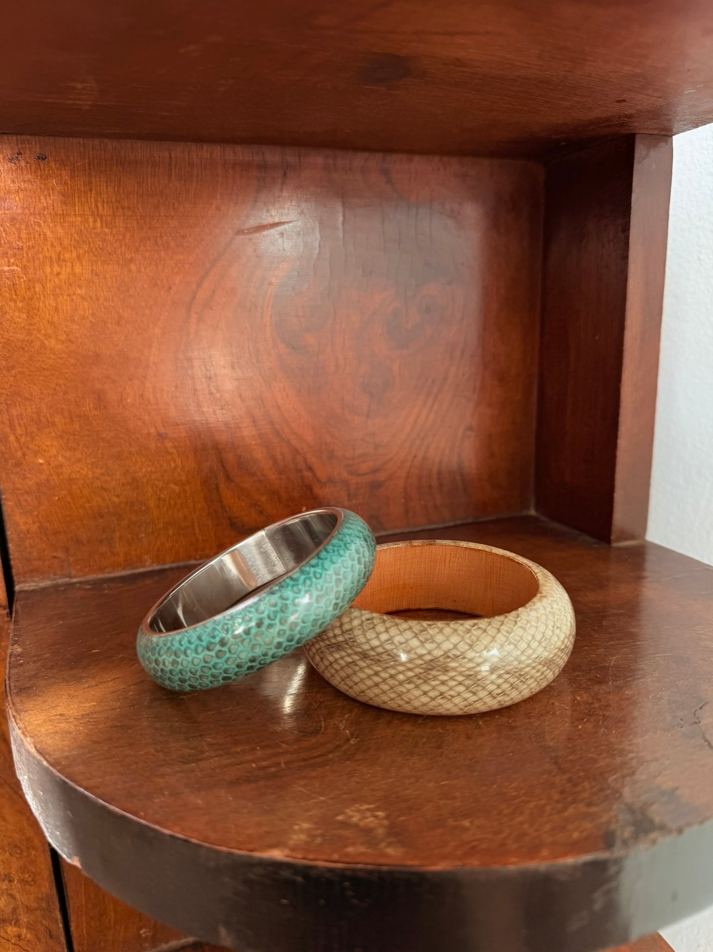 Bracciale Bangle in resina pelle pitone