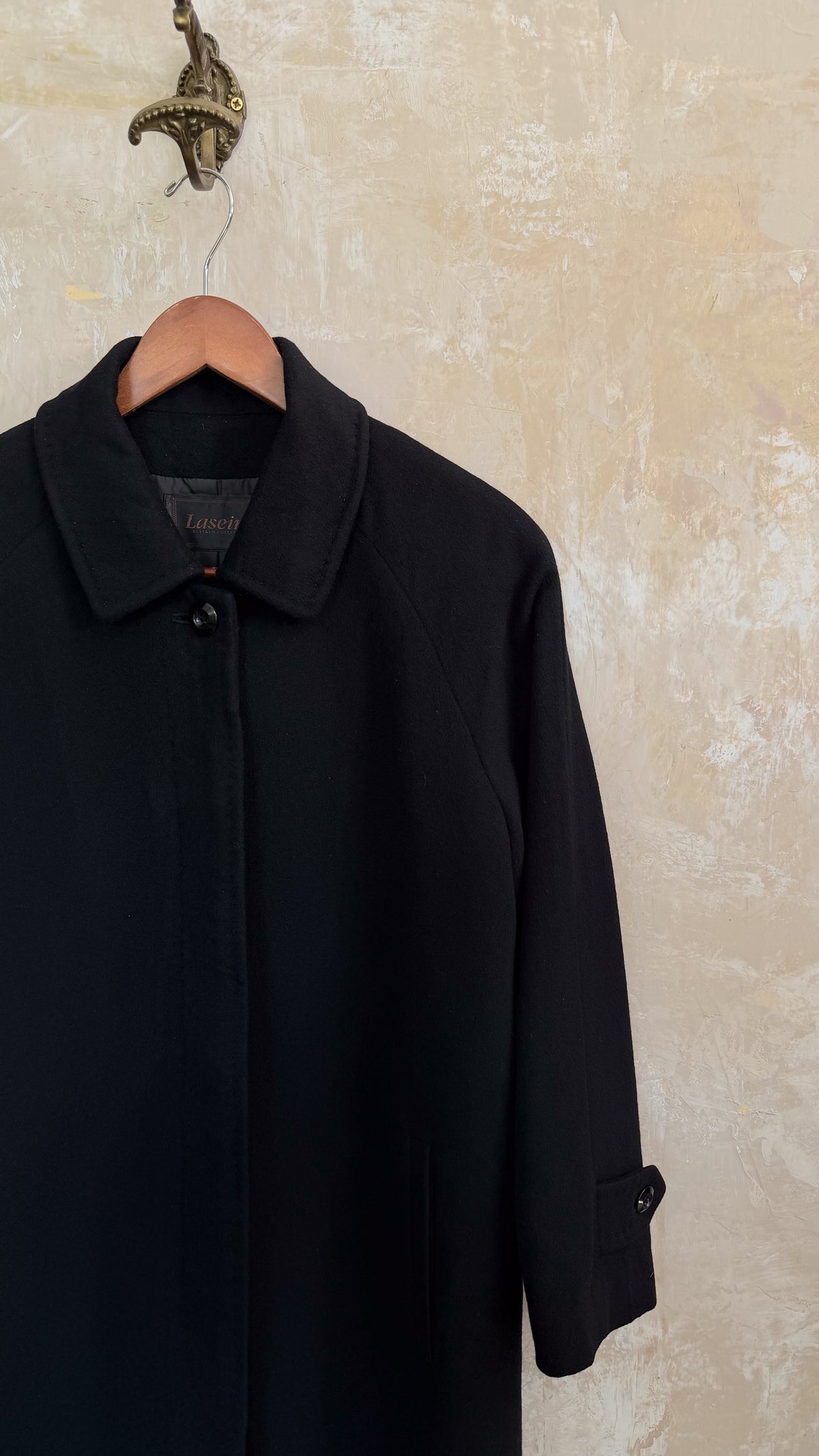 Cappotto In puro Cashmere nero Made in Japan anni 90