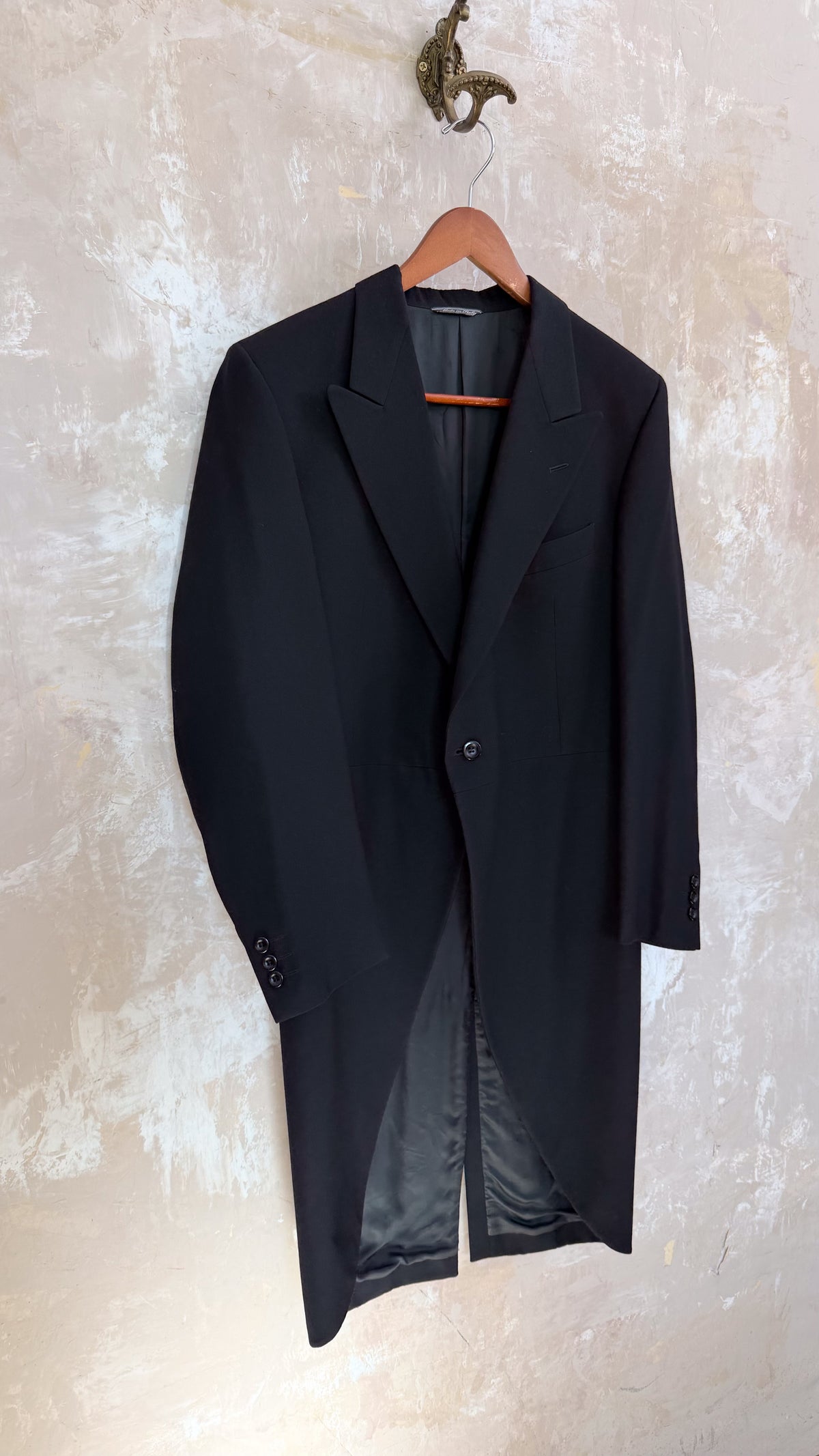 Giacca uomo tight anni 90 in lana nera