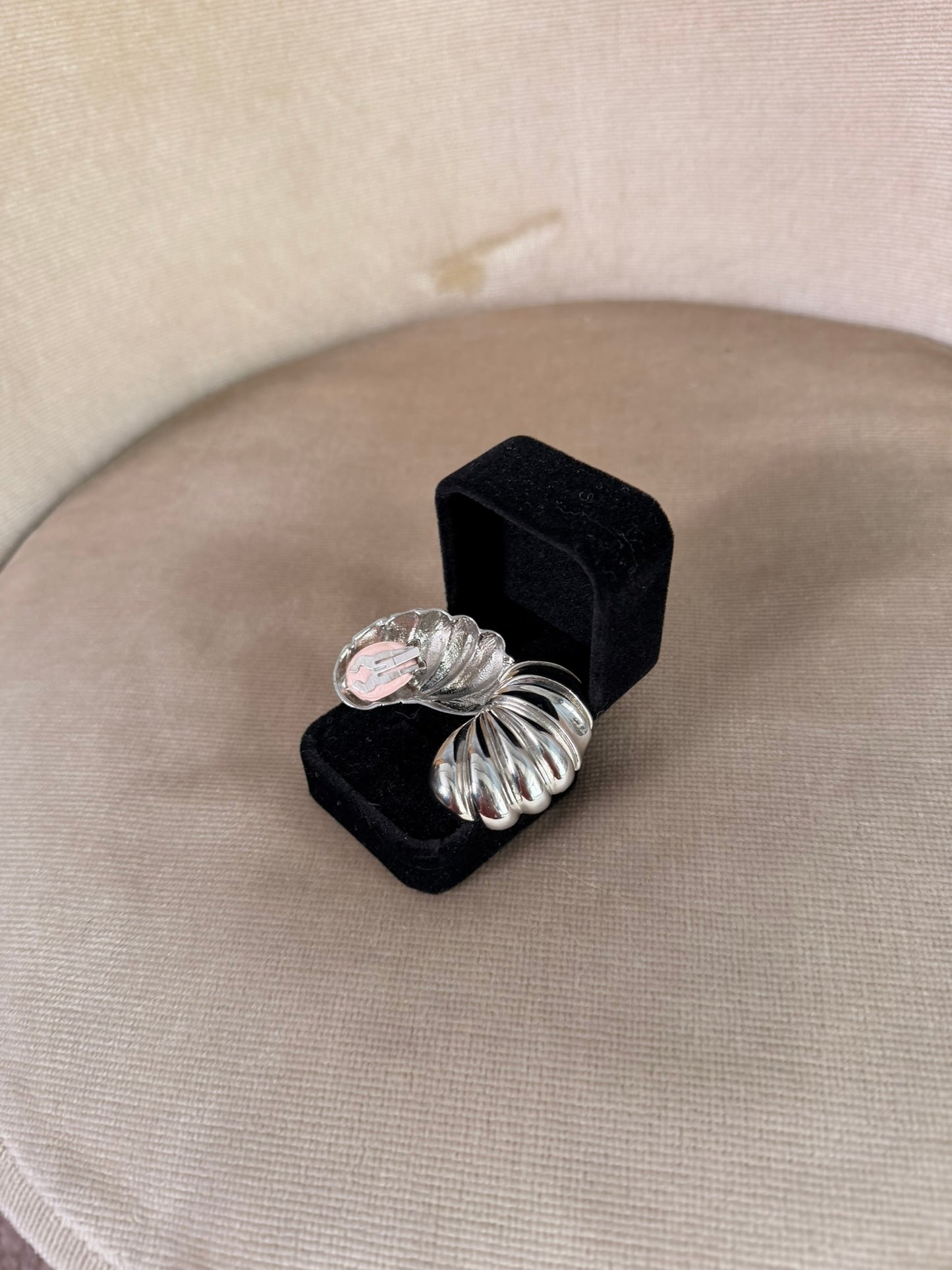 Orecchini a clip argentati