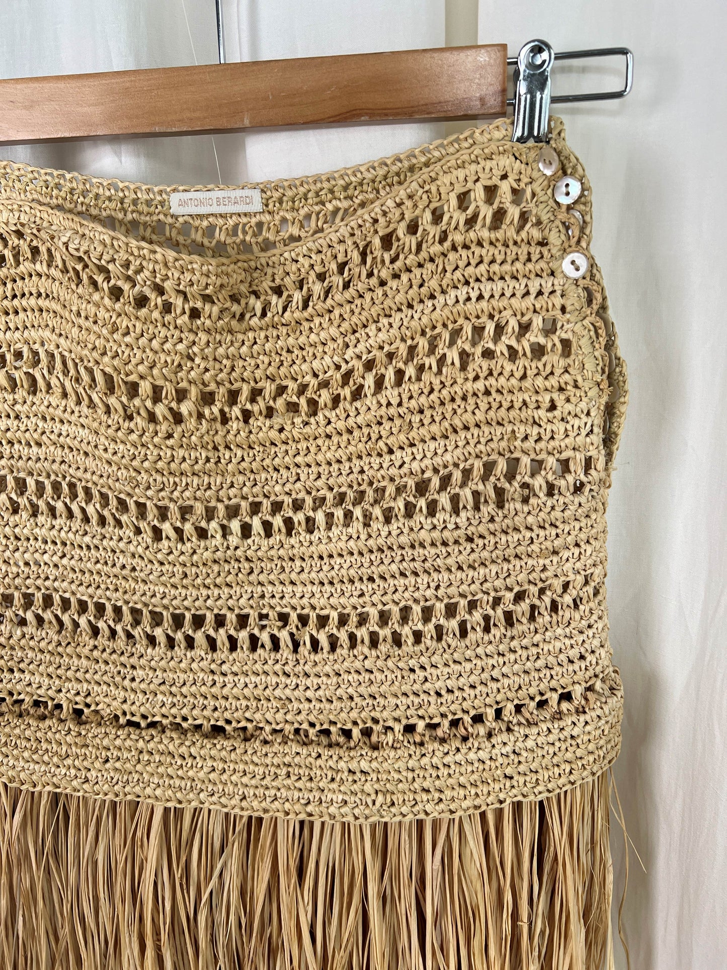 GONNA D'ARCHIVIO sfilata Antonio Berardi in raffia lunga