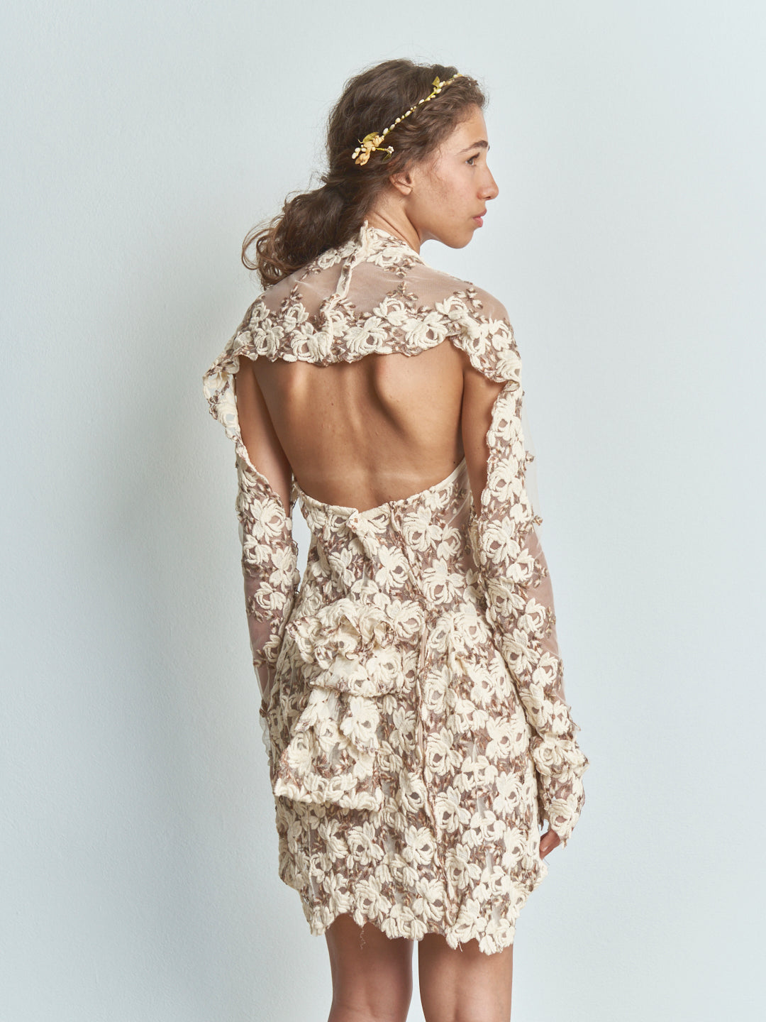 Abito Sartoriale realizzato da Montanaro Vintage con passamaneria di tulle e pizzo