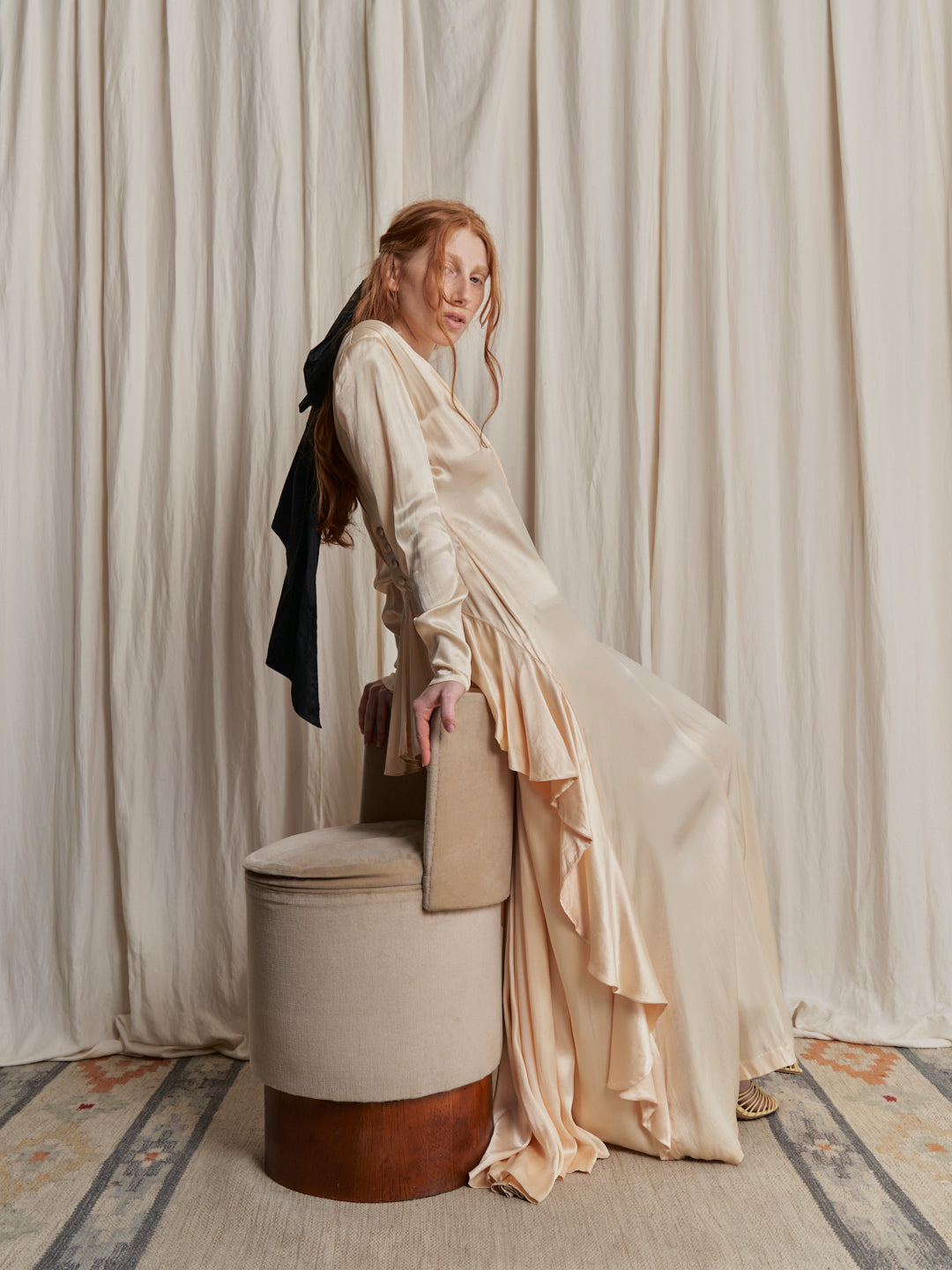 Abito da Sposa anni 40 in raso di seta
