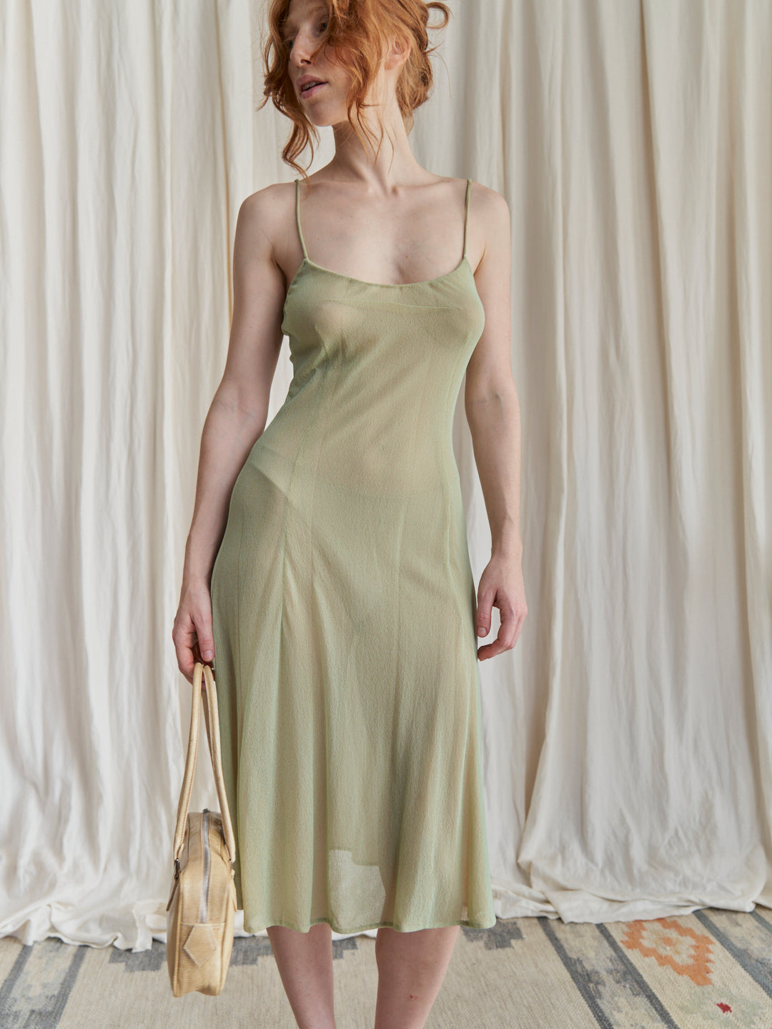 Abito Antonio Berardi sottoveste sheer in tulle doppiato con spalline