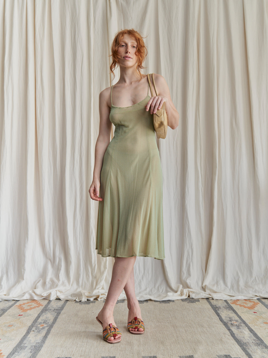 Abito Antonio Berardi sottoveste sheer in tulle doppiato con spalline