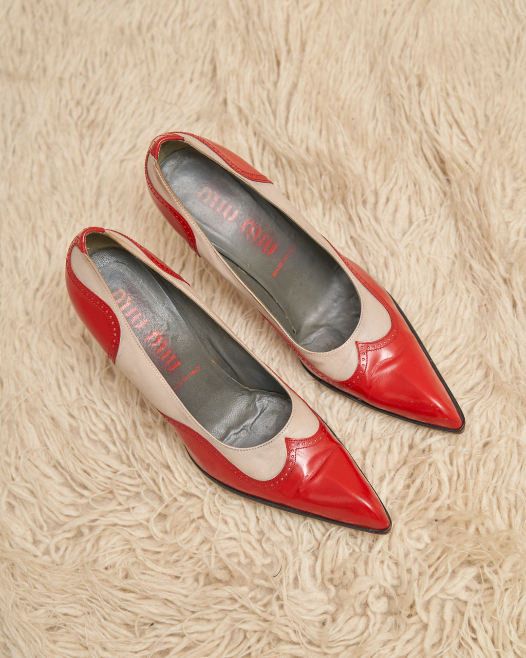 Decolleté MiuMiu punta rossa vintage