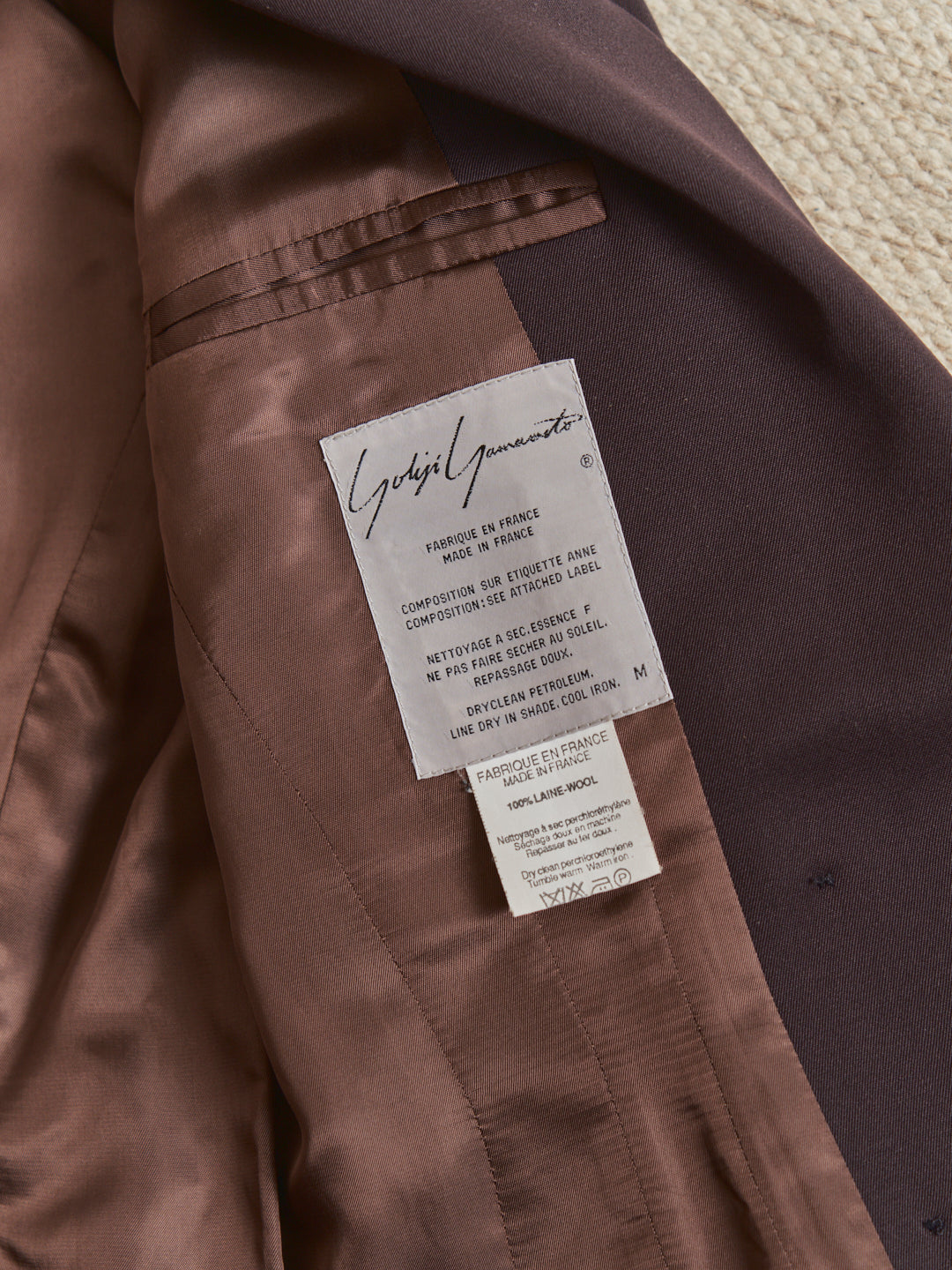 Blazer Yohji Yamamoto archivio in lana doppio petto sagomato in vita anni 90
