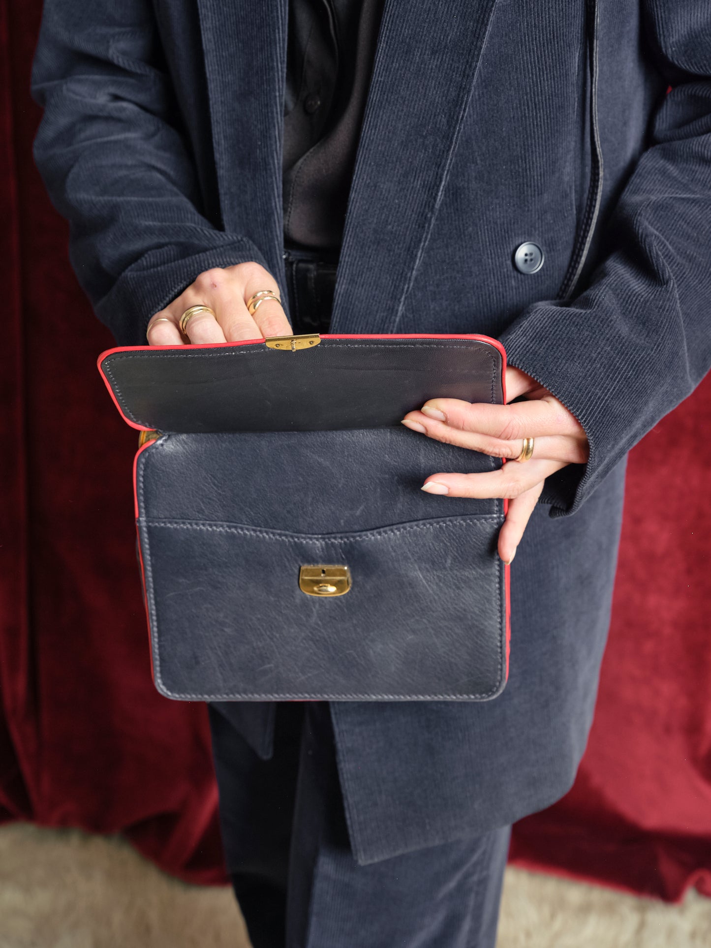 Borsa a tracolla Trussardi logo in nappa.