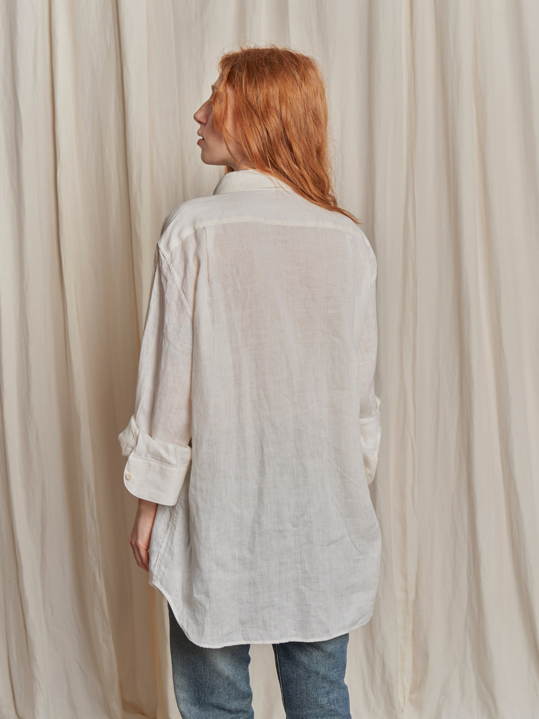 Camicia in lino anni 70 nuova tasca
