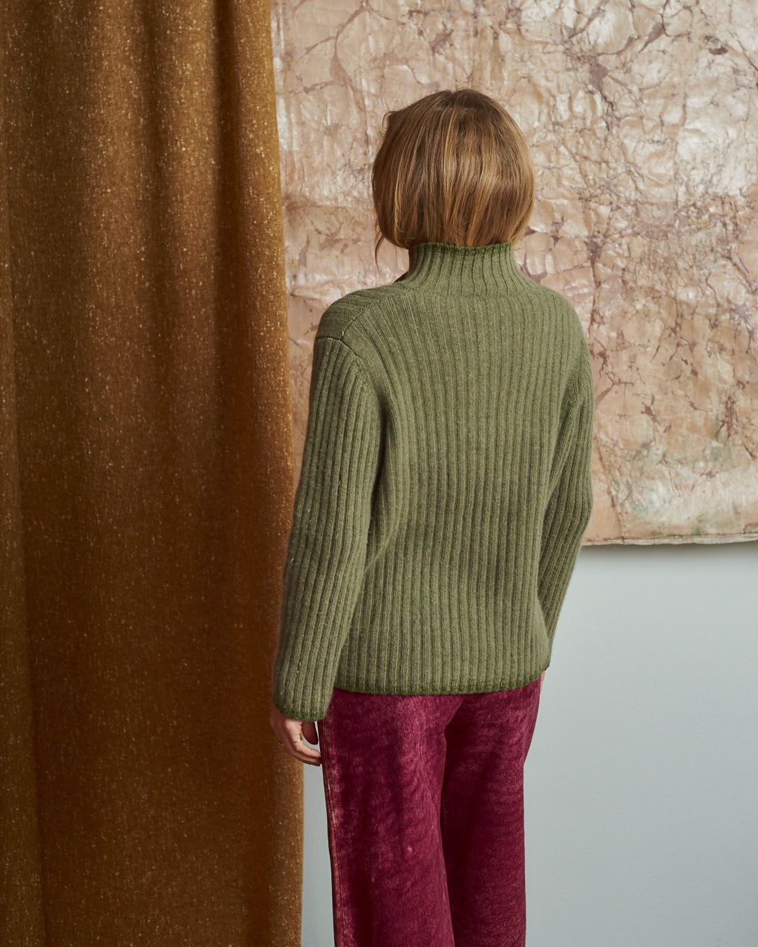 Cardigan in lana e angora