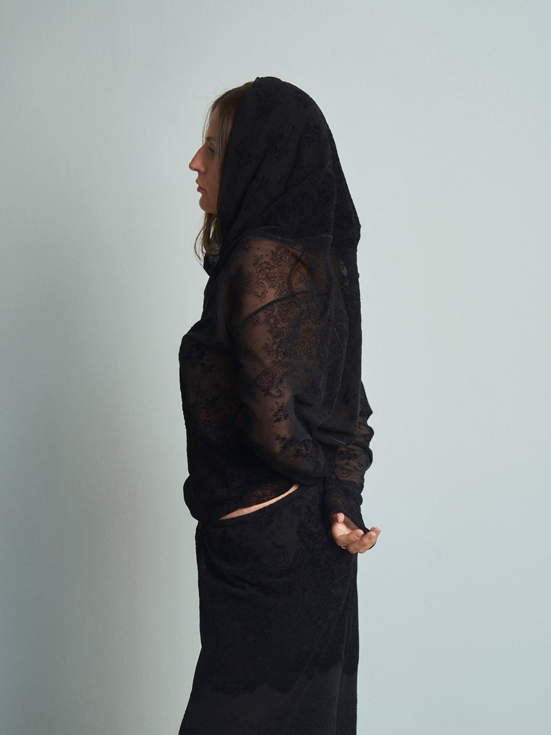 Completo Jean Paul Gaultier mesh pantalone e t-shirt