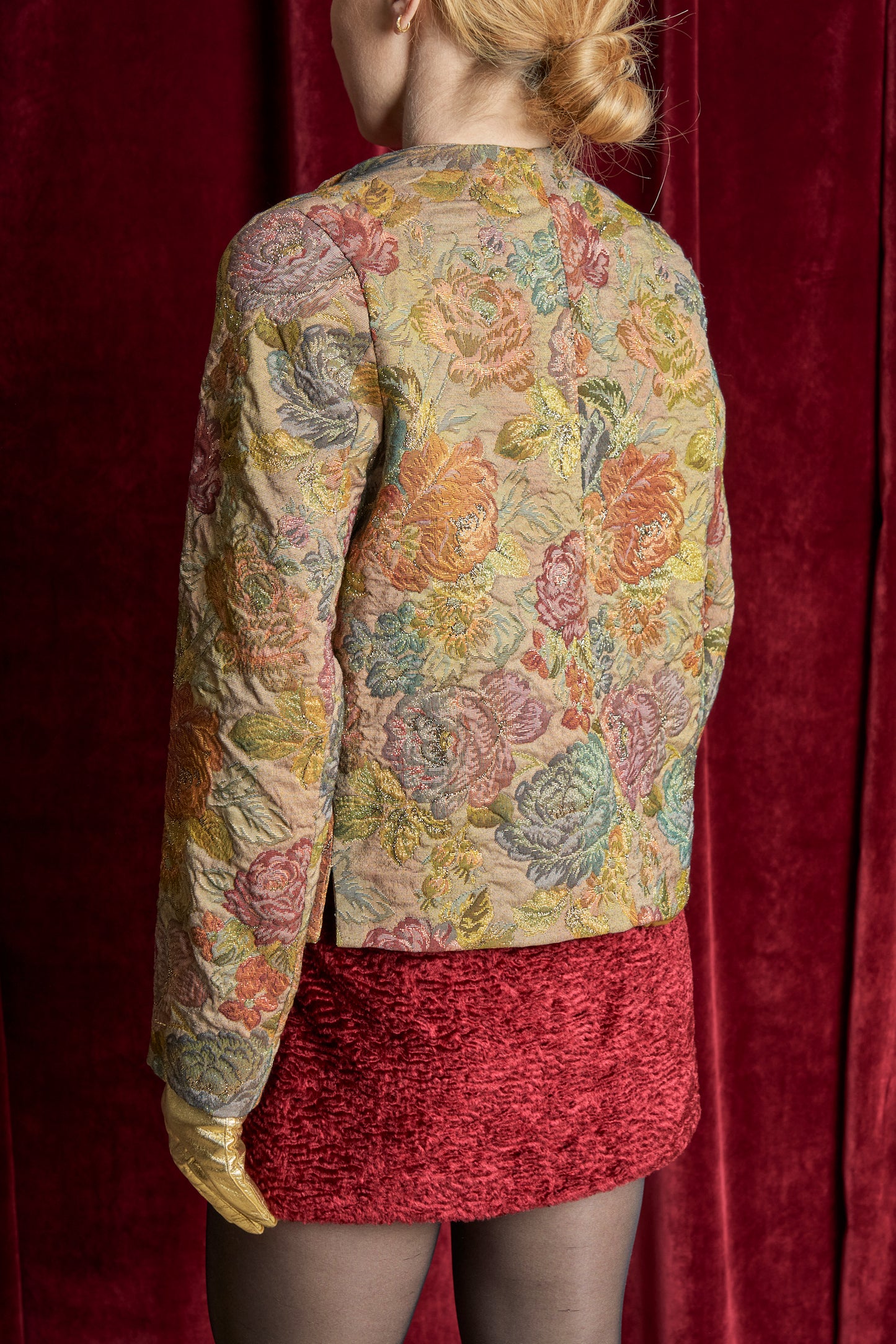 Giacca in tessuto broccato