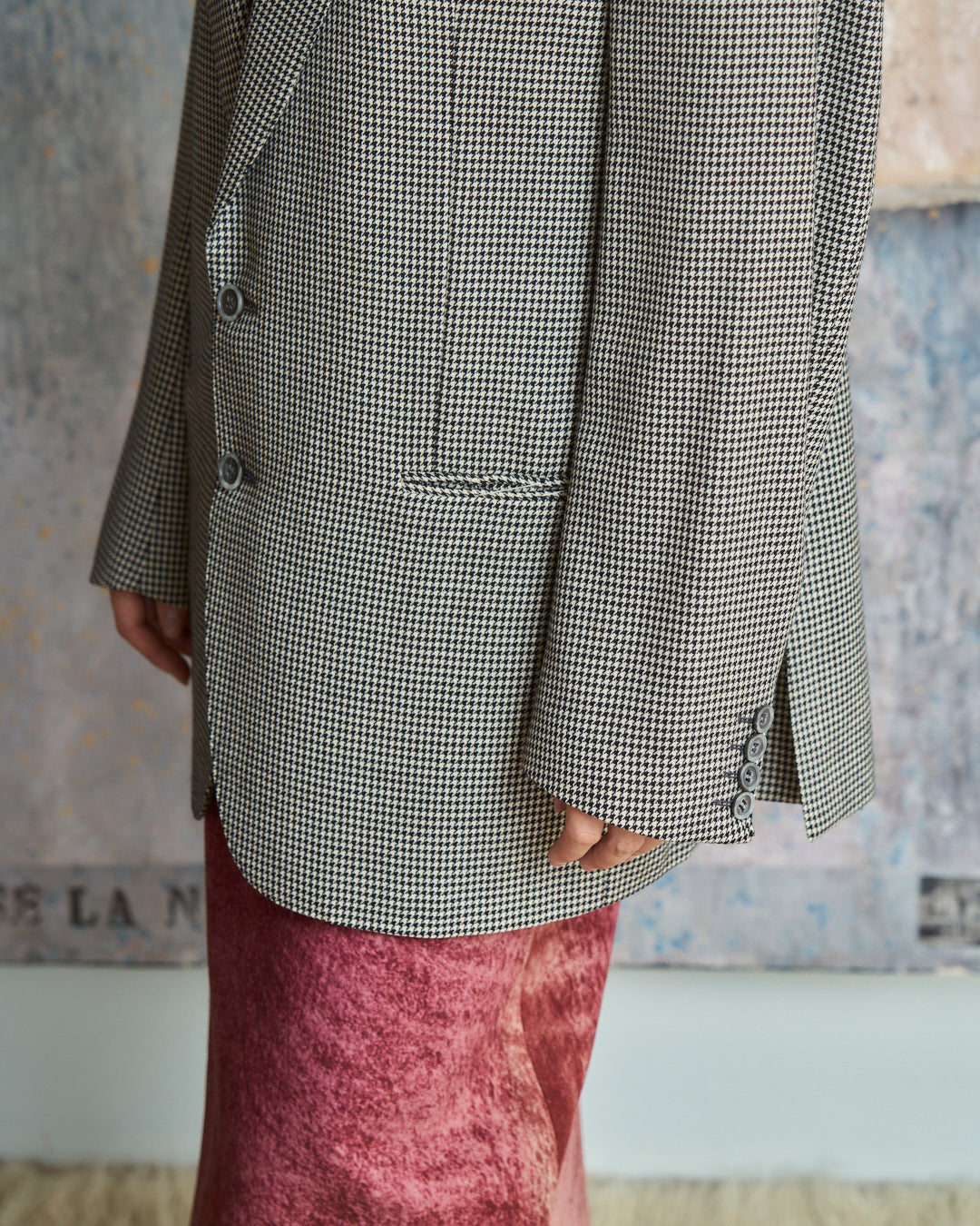 Blazer maschile in lana pied-de-poule