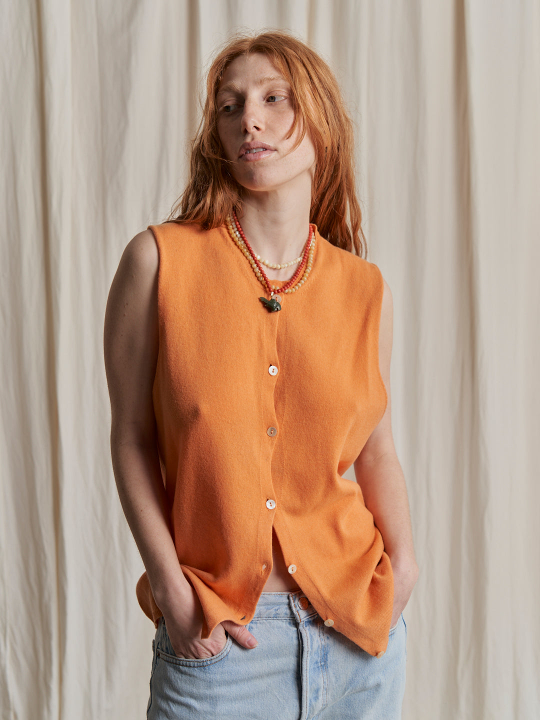 Collana girocollo in vera madreperla vintage