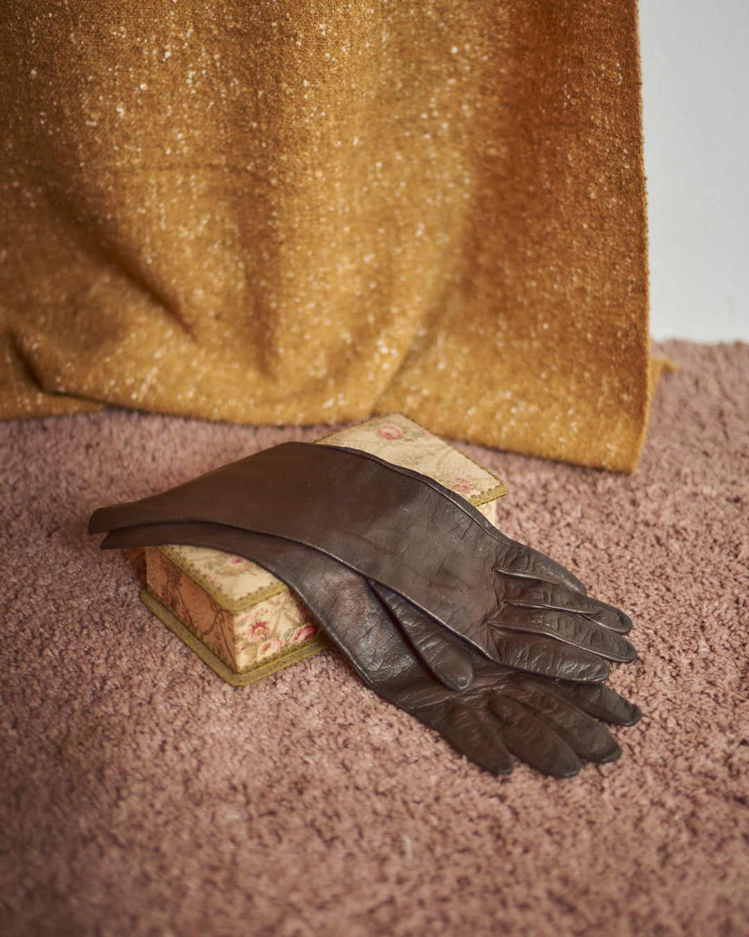Guanti marroni moka sfoderati