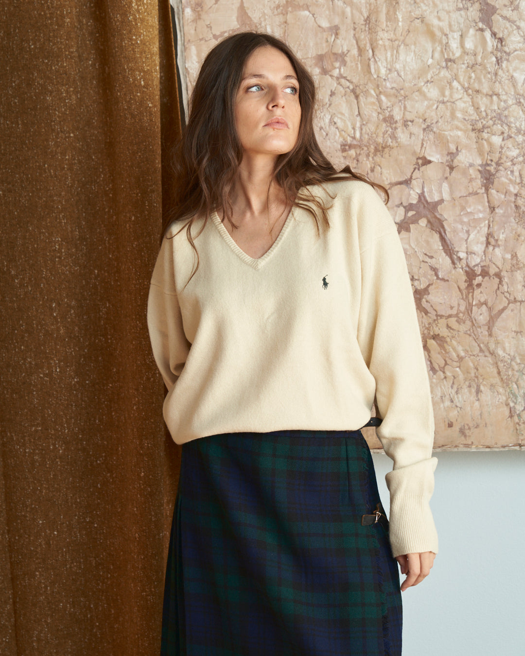 Maglia in lana Ralph Lauren panna