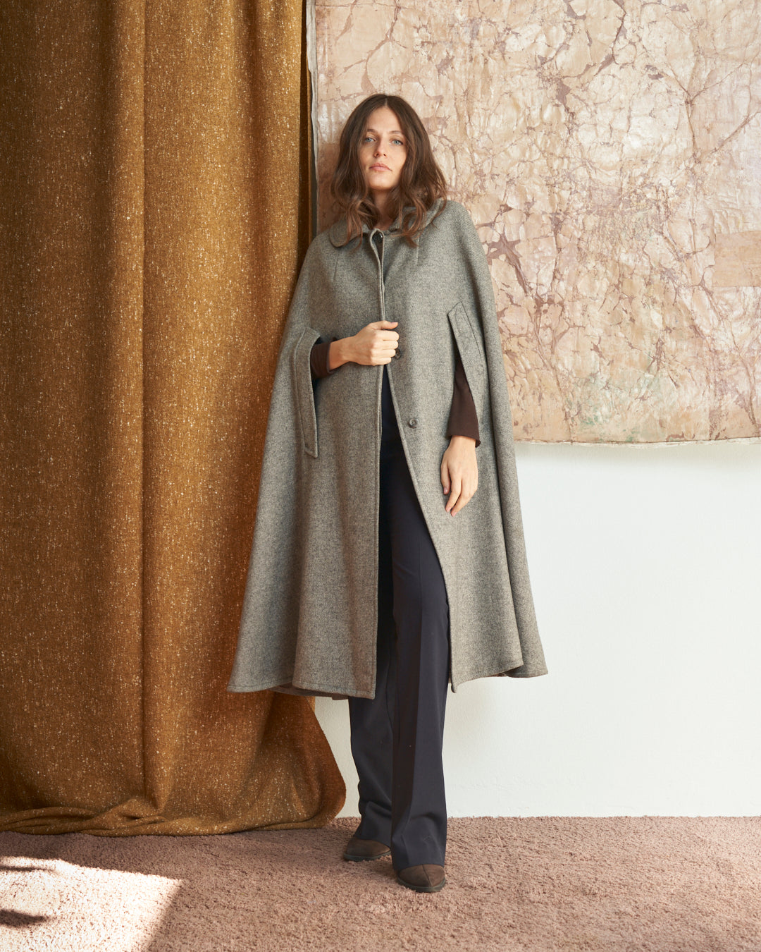 Mantella in lana sartoriale vintage anni 80