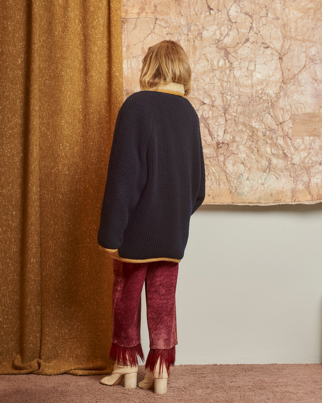 Montone con lana uomo anni 80