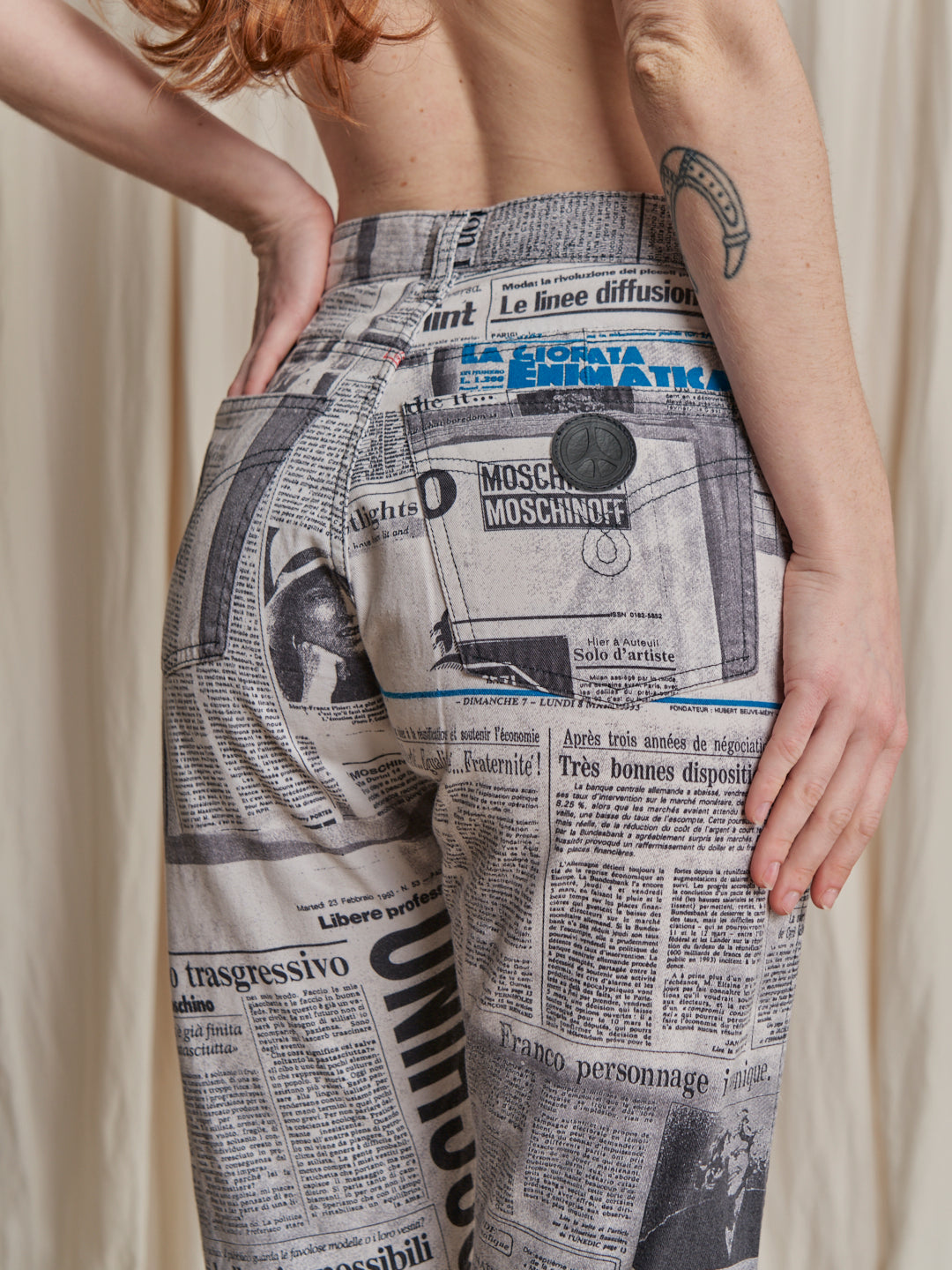 Pantaloni Moschino Jeans Gazzetta anni 80