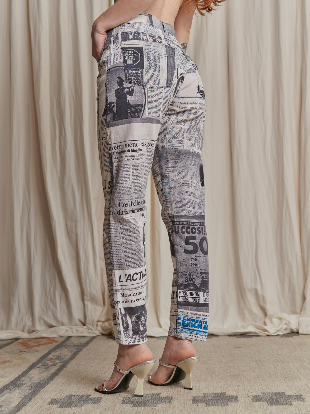 Pantaloni Moschino Jeans Gazzetta anni 80