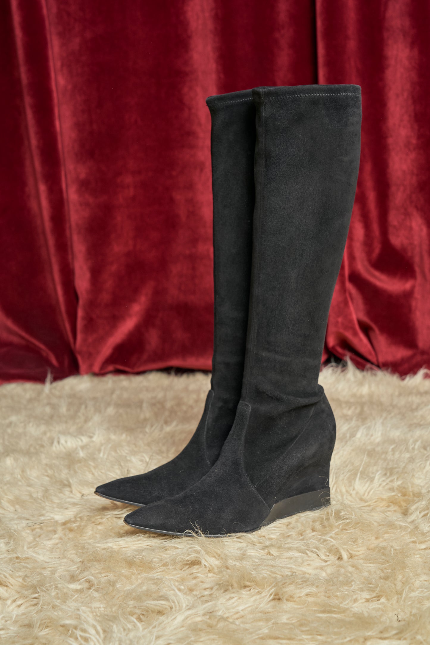 Stivali Casadei in camoscio stretch