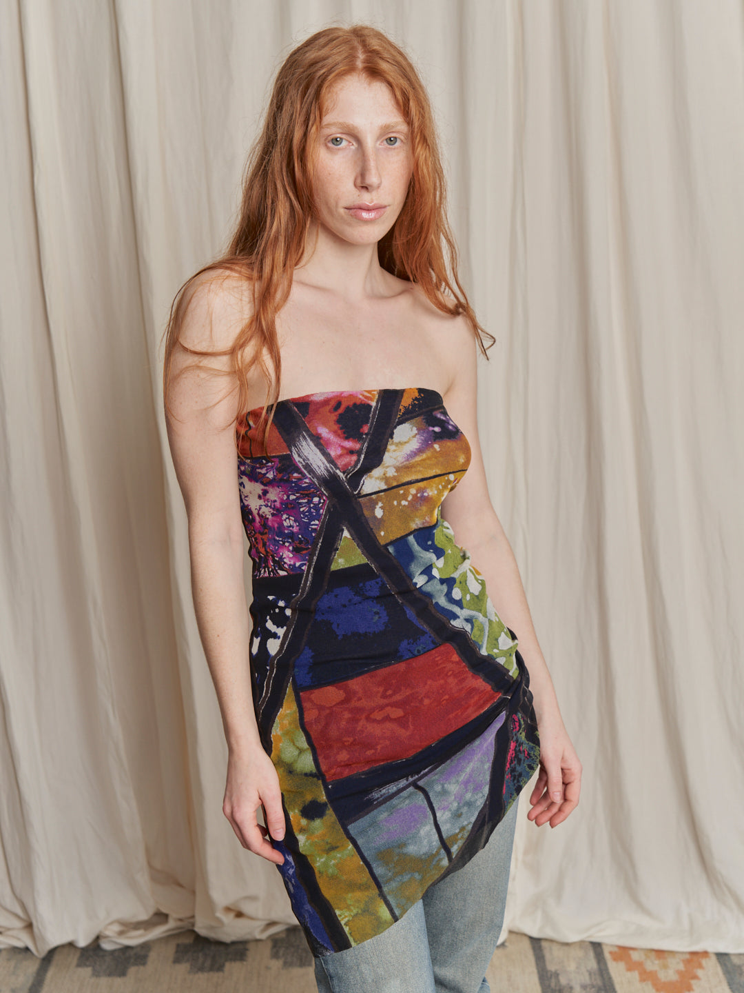Top sartoriale realizzato da Montanaro Vintage in tulle Fuzzi vintage