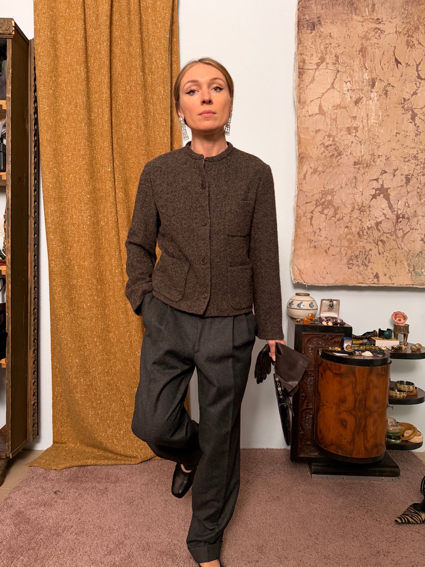 Giacca corta "Aspesi" in lana e alpaca