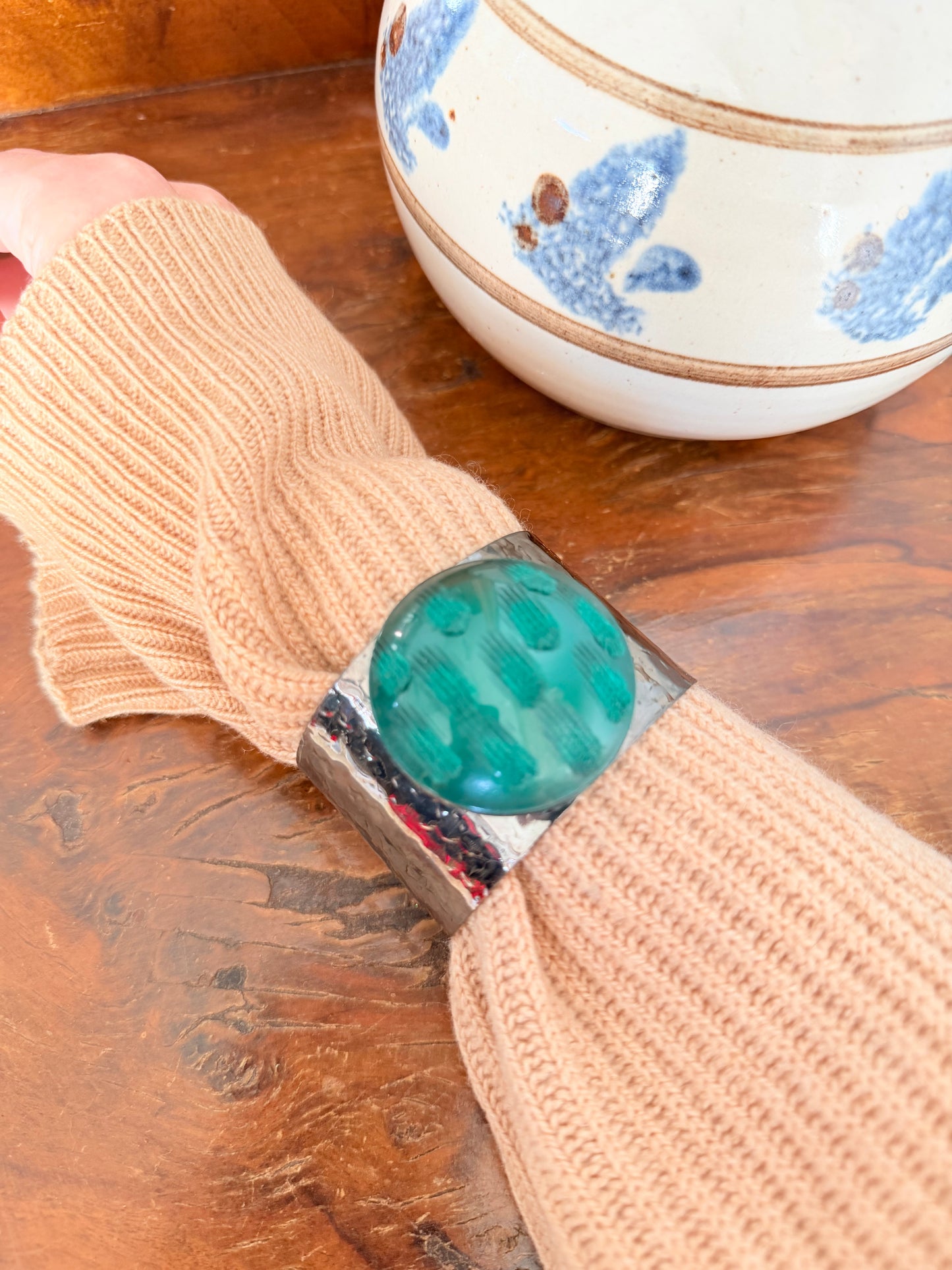 Bracciale Bangle artigianale in metallo