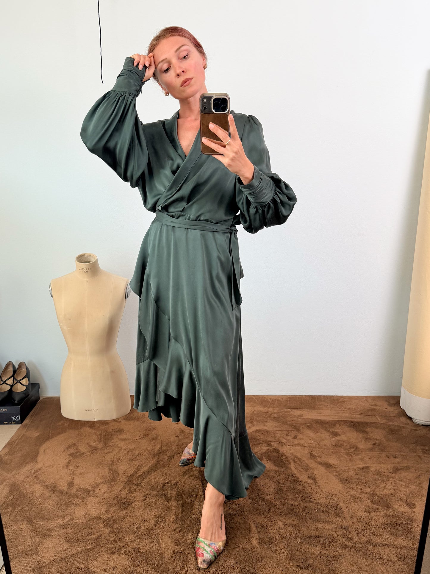 Abito Zimmermann silk wrap mini dress