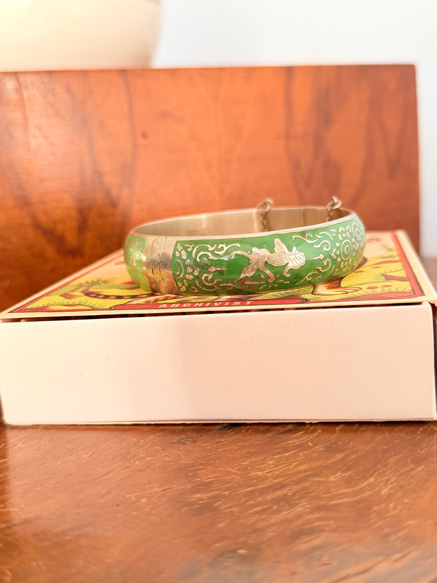 Bracciale Bangle in metallo tailandese vintage