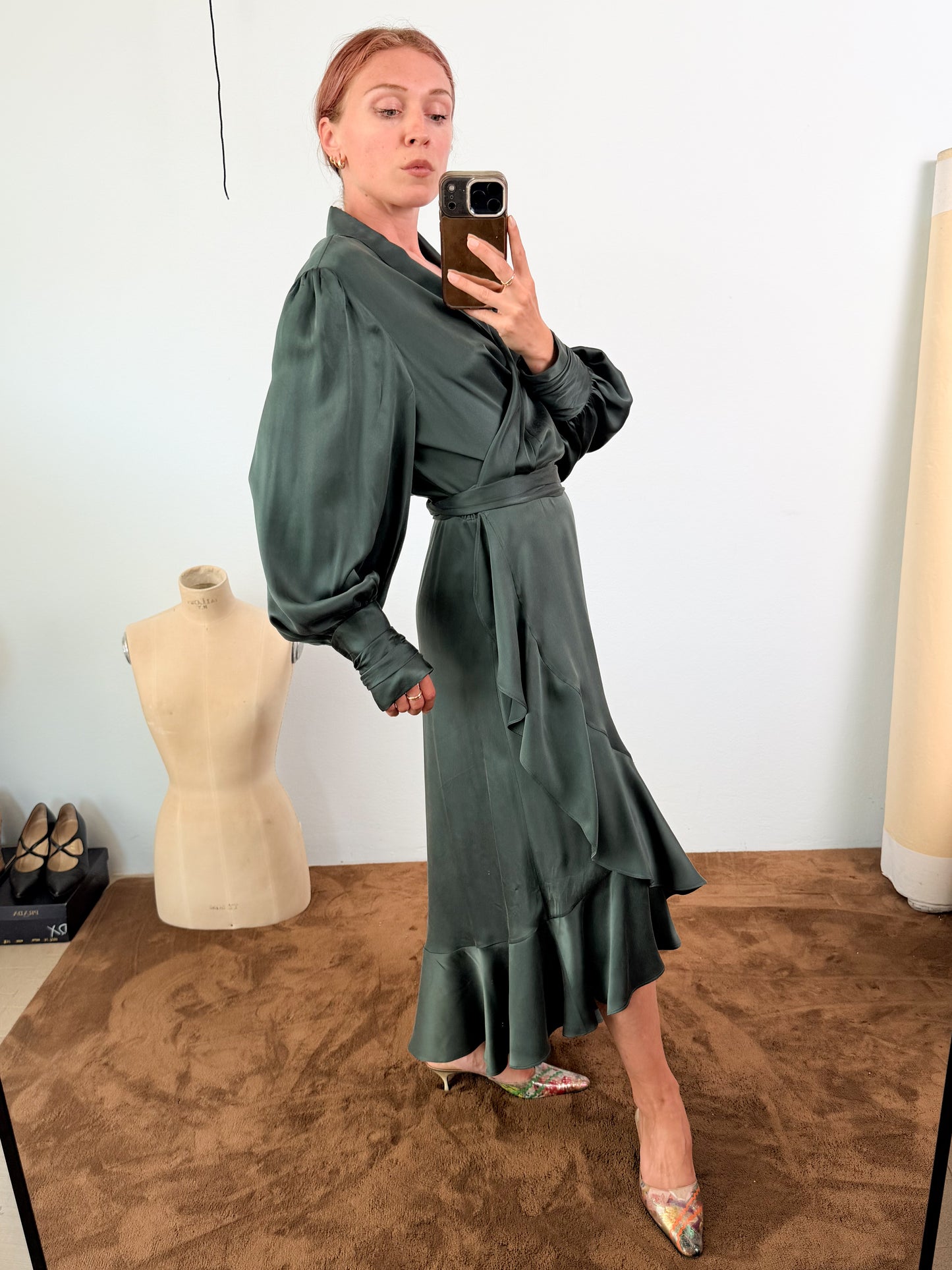 Abito Zimmermann silk wrap mini dress