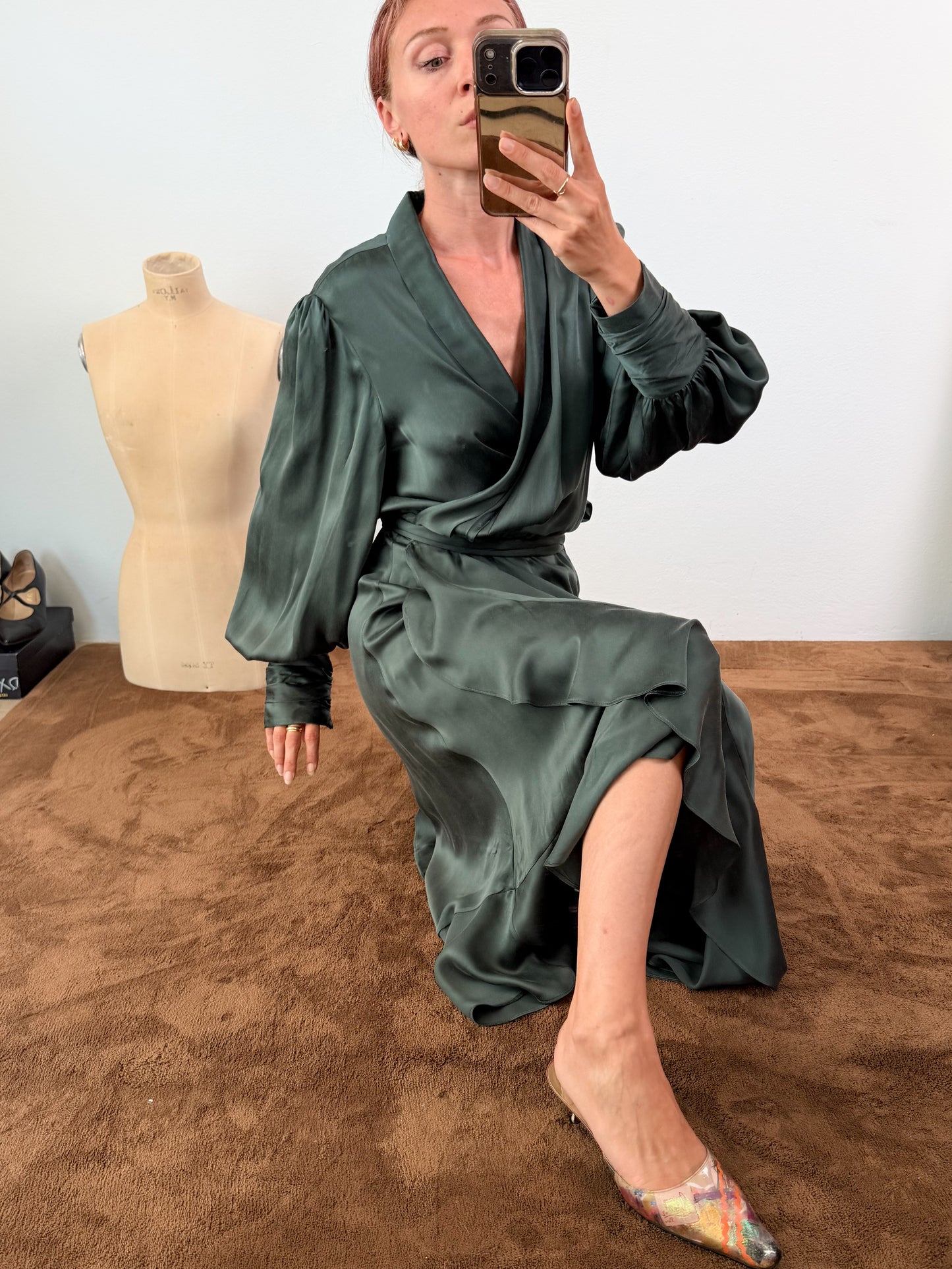 Abito Zimmermann silk wrap mini dress