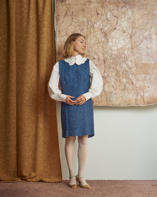 Abito in seta con perline sartoriale