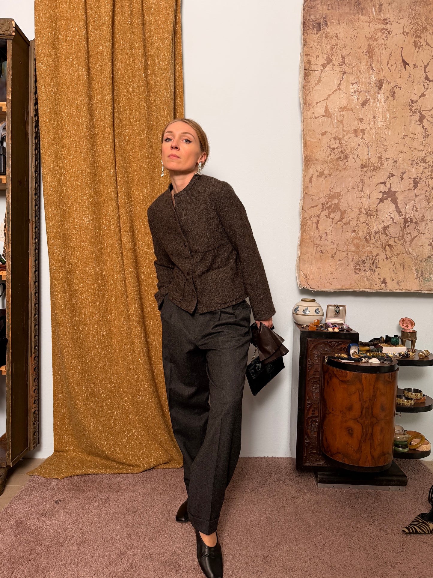 Giacca corta "Aspesi" in lana e alpaca