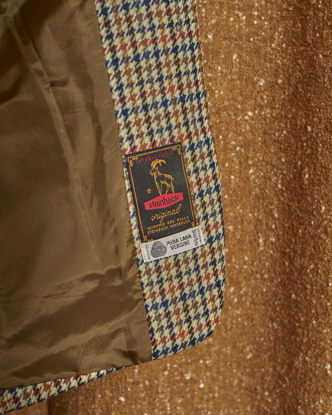 Blazer pied-de-poule Steinbock in lana vergine