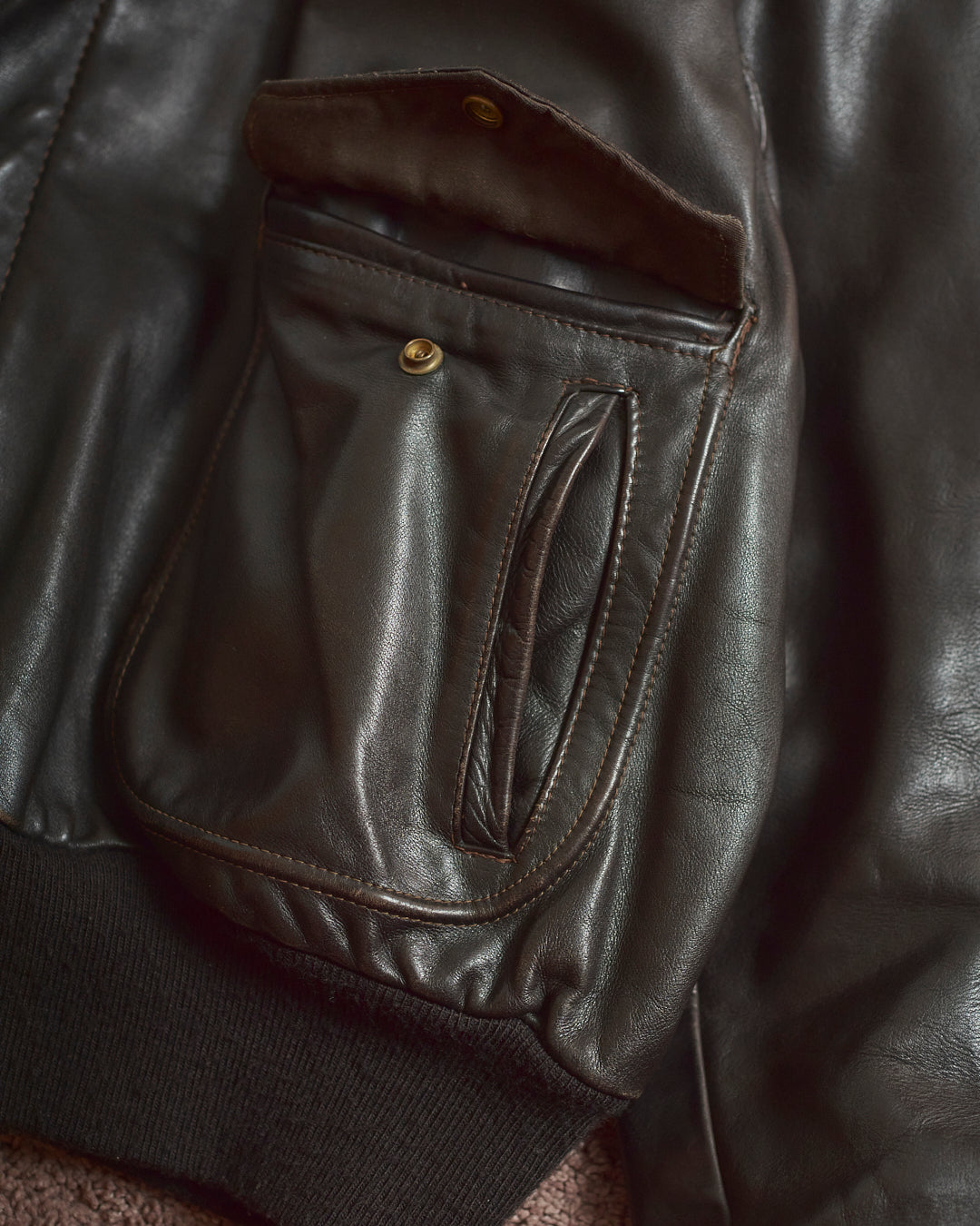 Schott bomber maschile marrone scuro