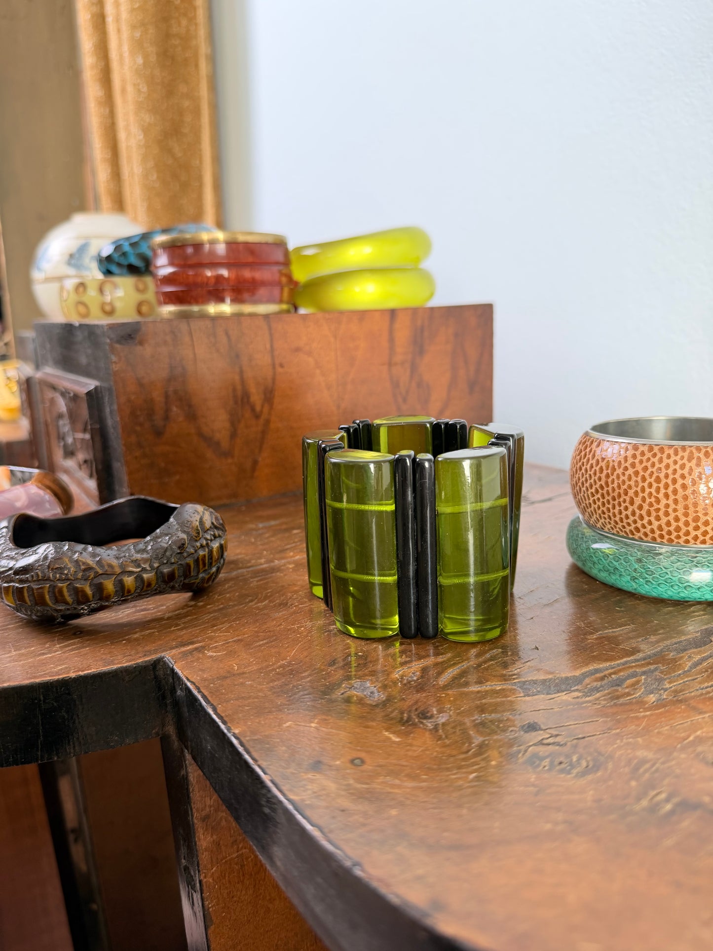 Bracciale Bangle in resina bastoncini anni 80