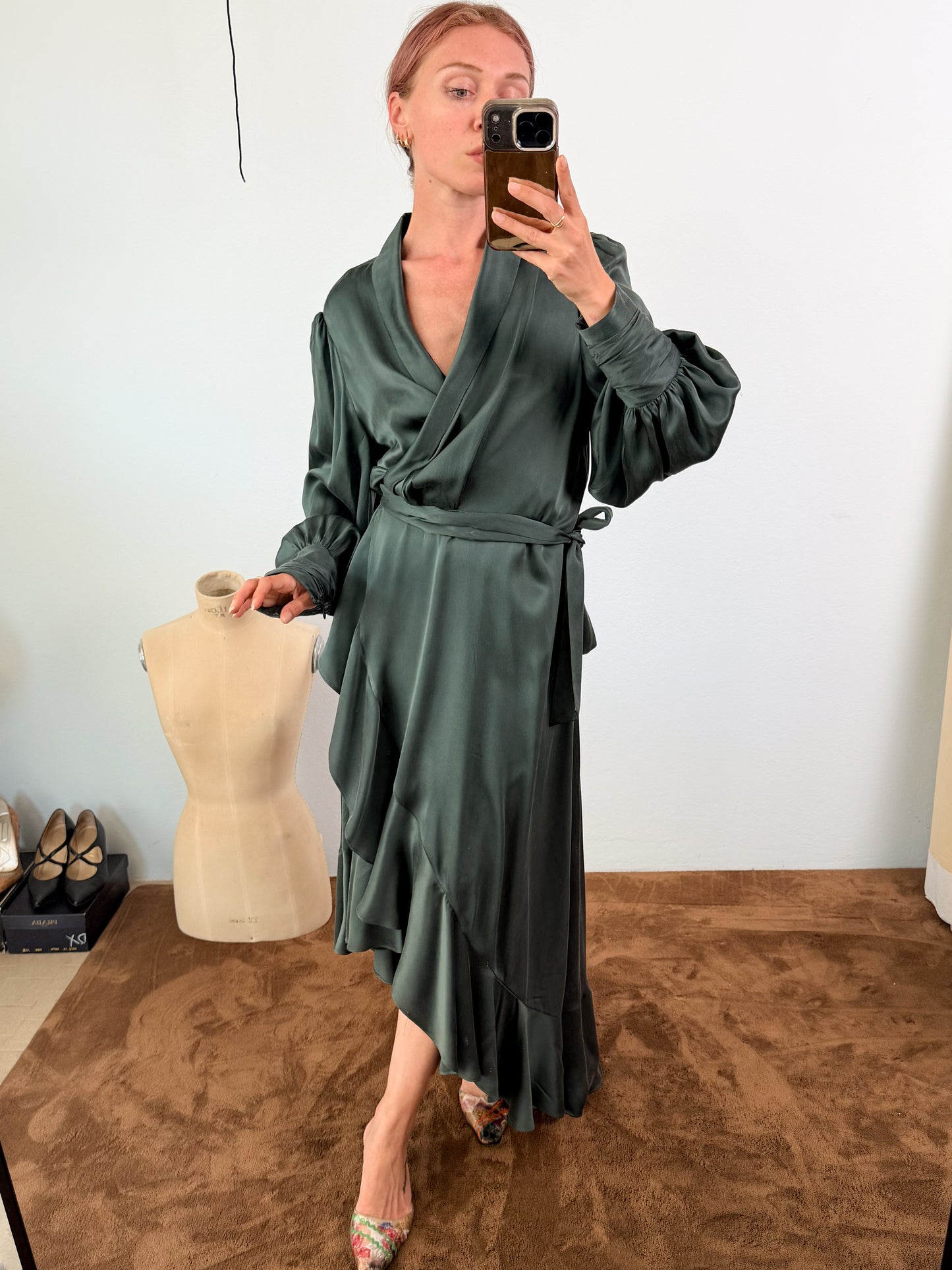 Abito Zimmermann silk wrap mini dress