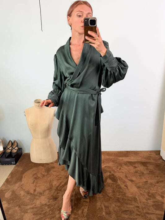 Abito Zimmermann silk wrap mini dress