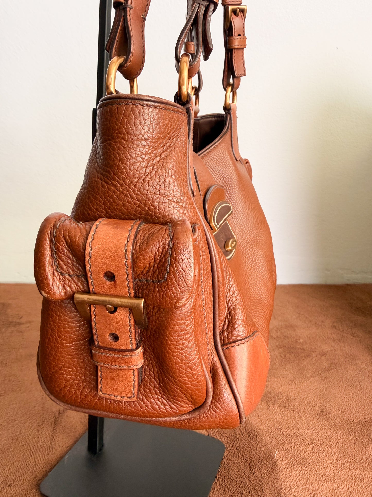 Borsa Prada anni 2000 in Daino