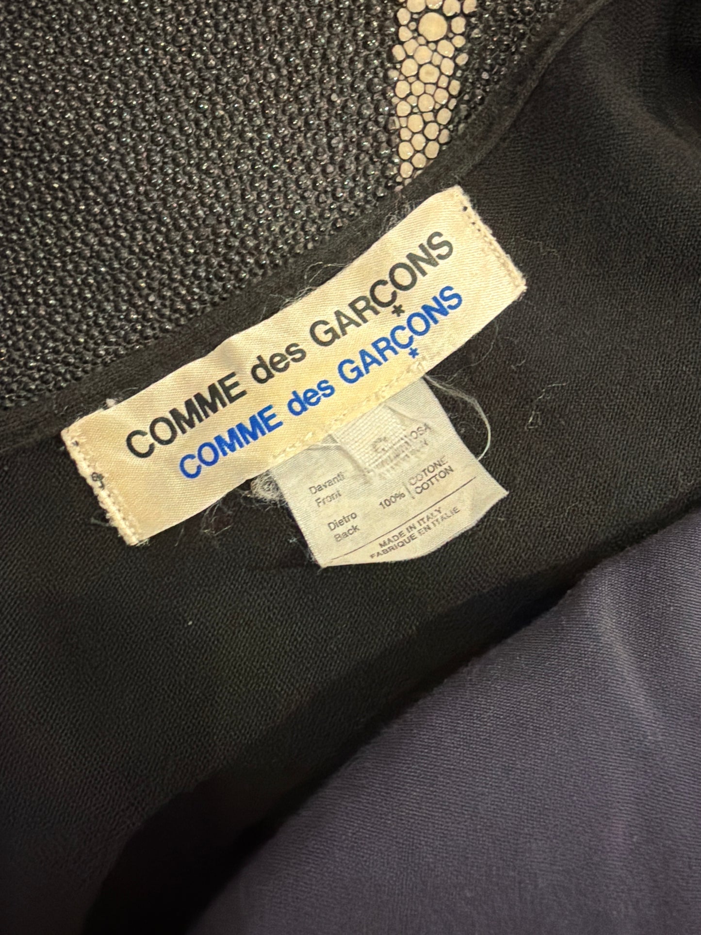 Abito lungo Comme Des Garcons in viscosa e jersey spalline sottili