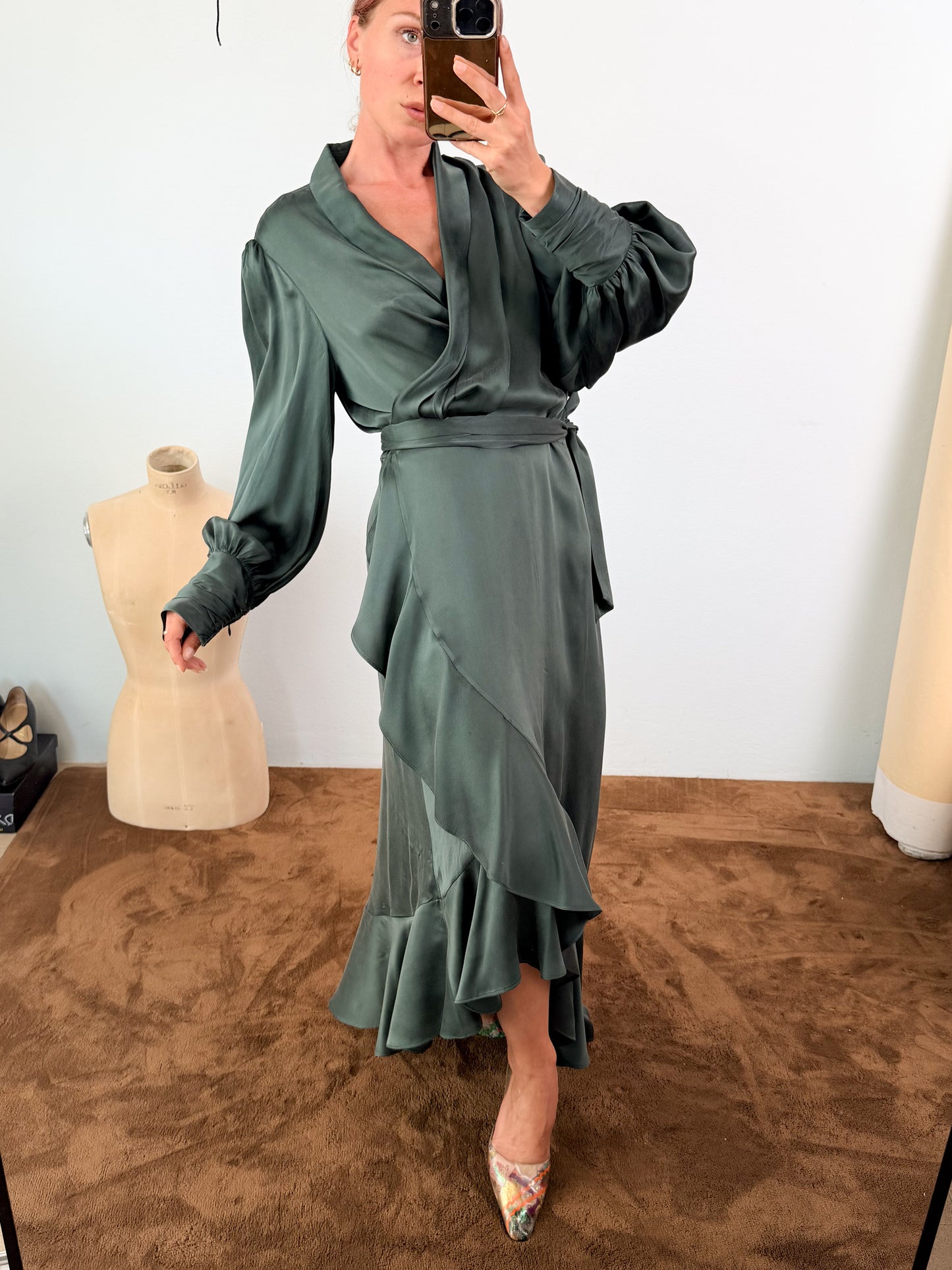 Abito Zimmermann silk wrap mini dress