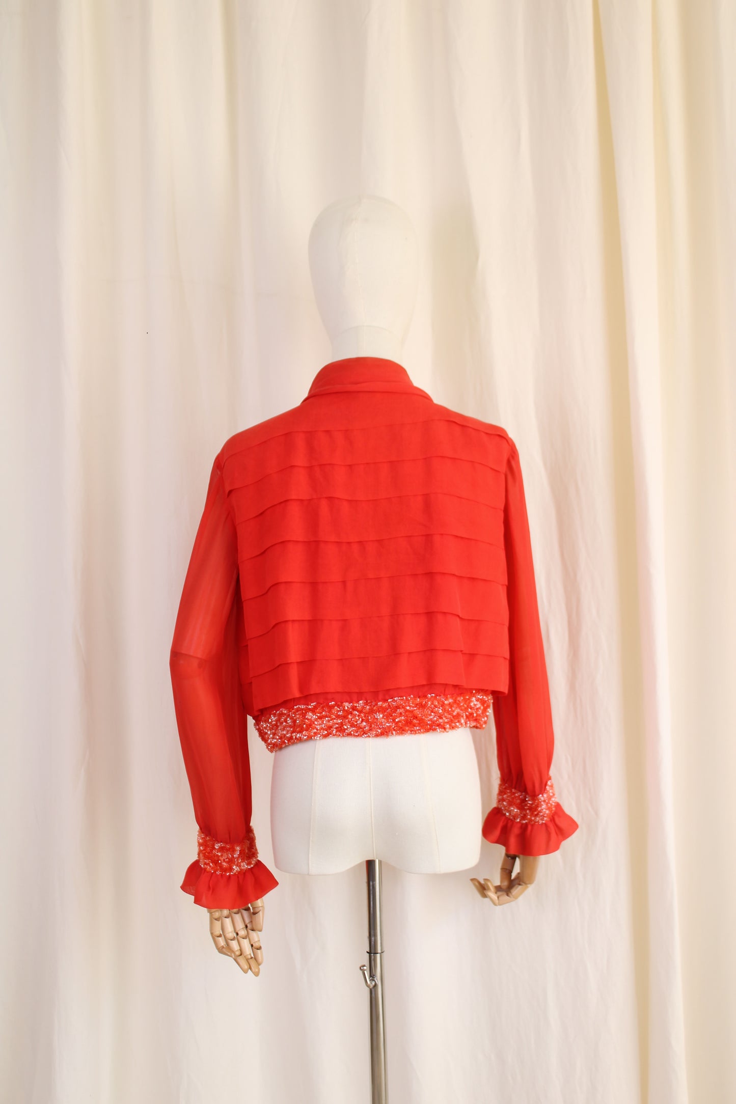 Giacca  o blusa anni 70 sartoriale realizzata a mano e macchina.