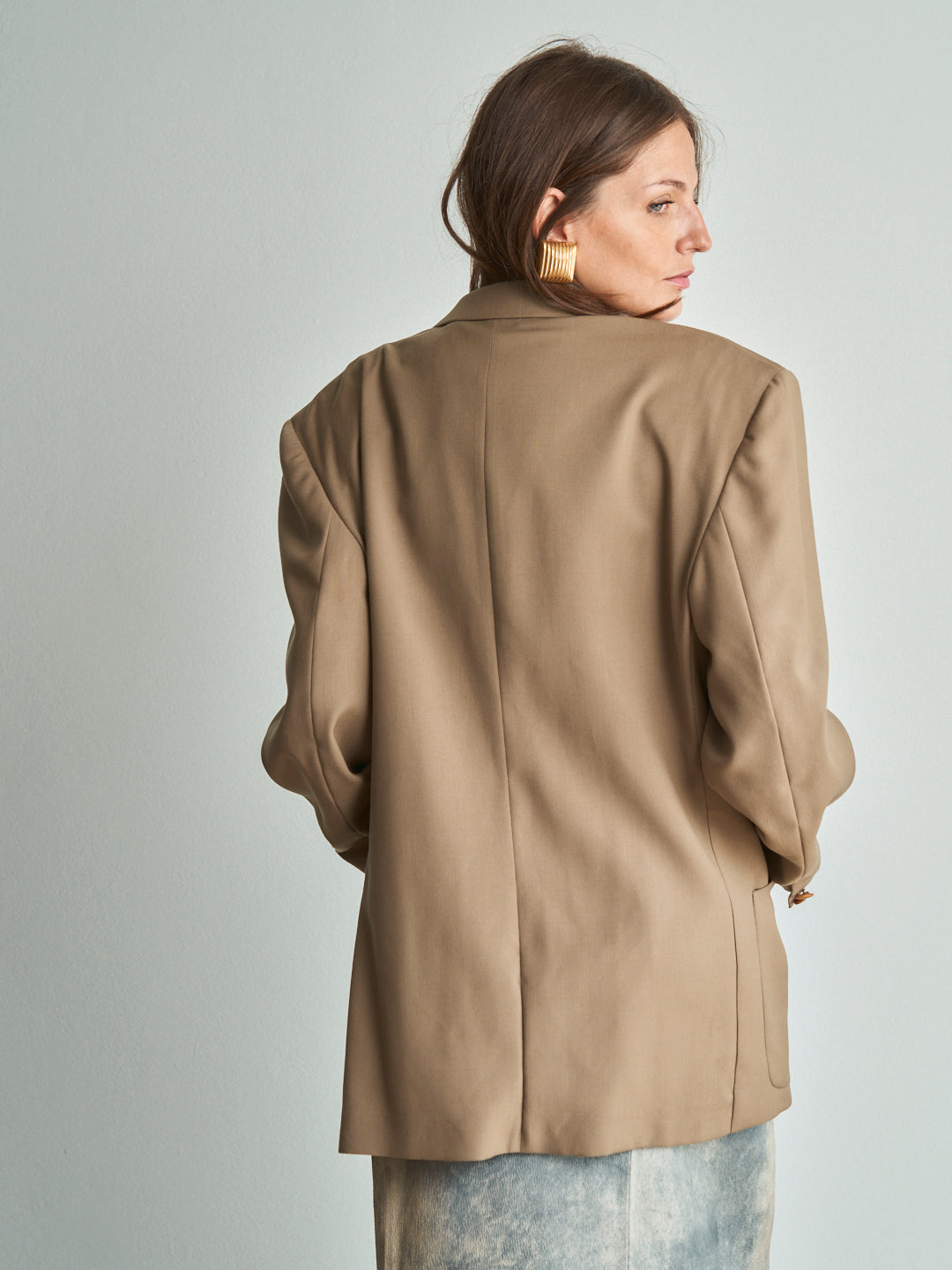 Giacca in lana Valentino sport anni 80 semi foderata con stemma e bottoni logo